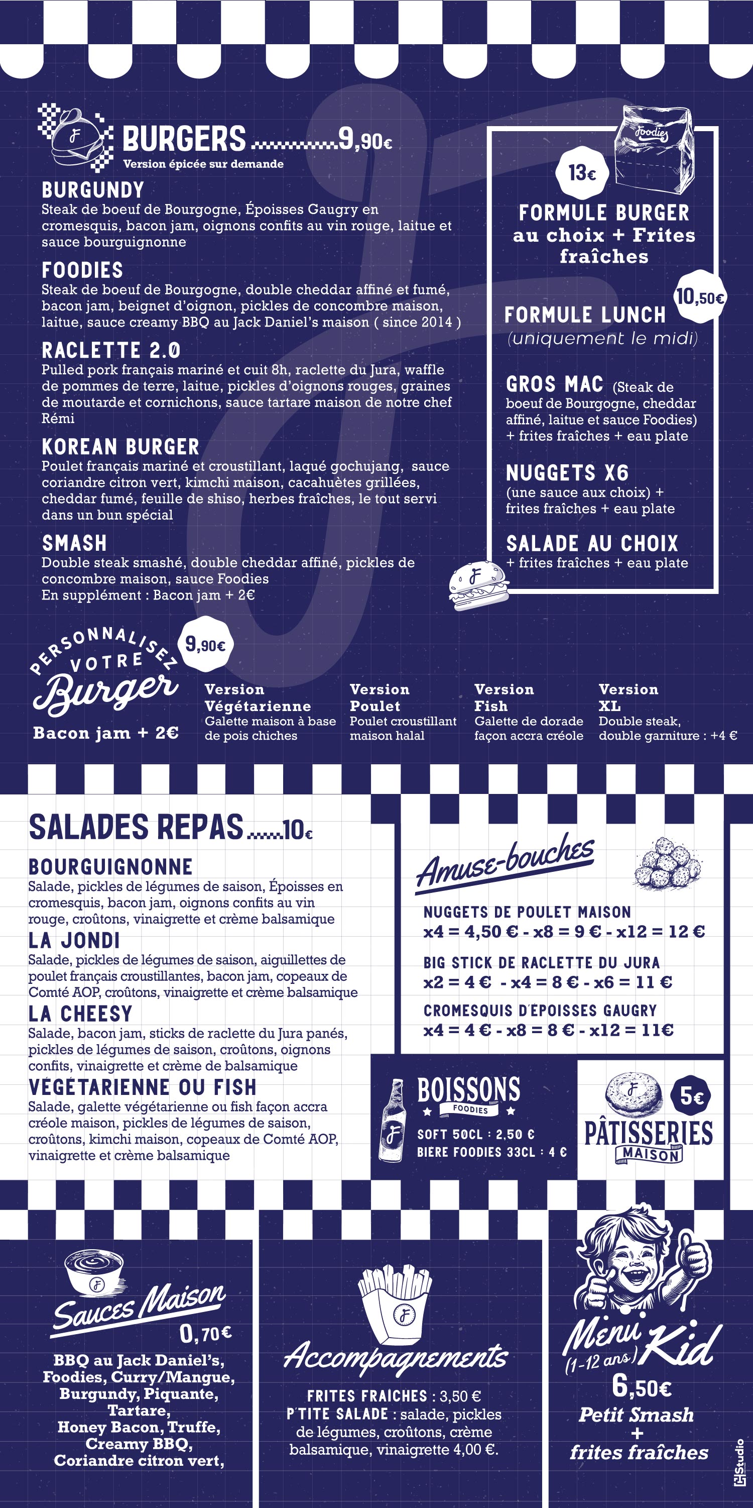 Carte du restaurant Foodies